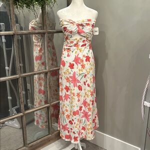 Altar'd State Red and Orange Floral Dress